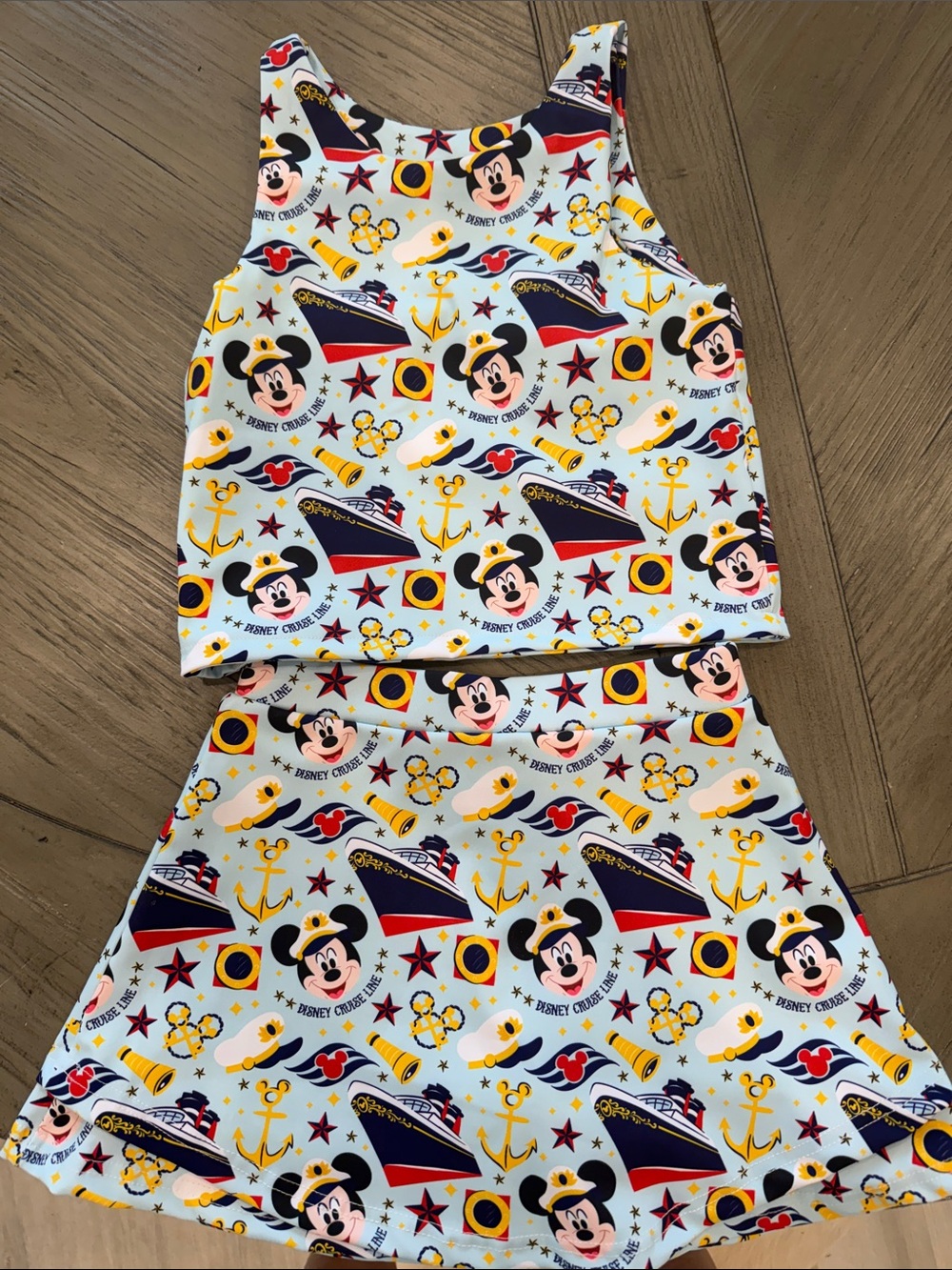 Kids Nautical Mickey Mouse Matching Set — White & Yellow